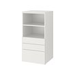 White white/with 3 drawers
