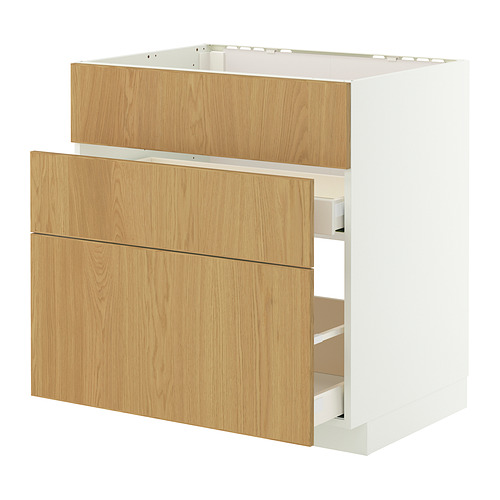 METOD/MAXIMERA base cab f sink+3 fronts/2 drawers