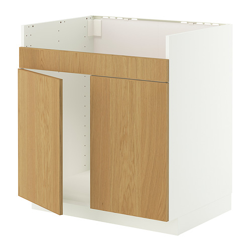 METOD base cab f HAVSEN double bowl sink