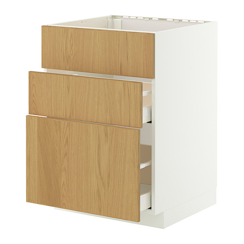 METOD/MAXIMERA base cab f sink+3 fronts/2 drawers