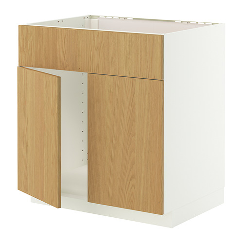 METOD base cabinet f sink w 2 doors/front