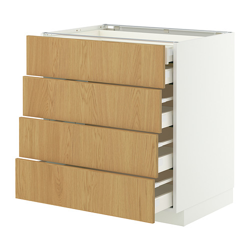 METOD/MAXIMERA, grunnskápur/4framhl, 2lág/3mið skú.