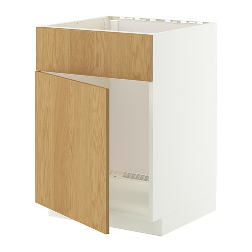 METOD base cabinet f sink w door/front