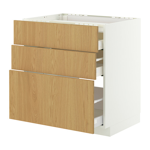 METOD/MAXIMERA base cab f hob/3 fronts/3 drawers