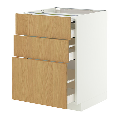 METOD/MAXIMERA bc w pull-out work surface/3drw