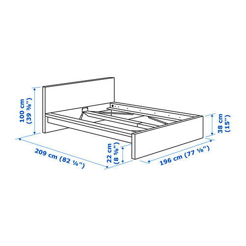 MALM bed frame, high