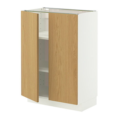 METOD base cabinet with shelves/2 doors