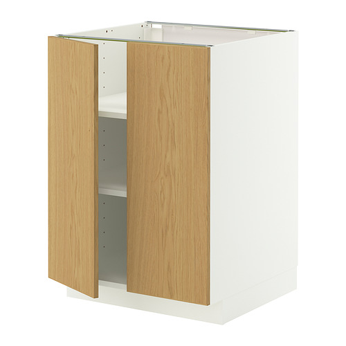 METOD base cabinet with shelves/2 doors