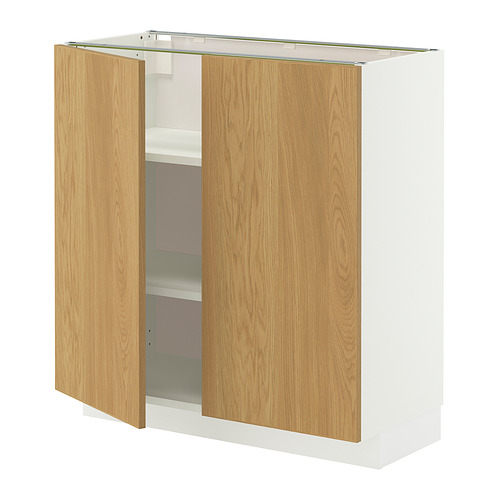 METOD base cabinet with shelves/2 doors
