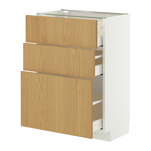 METOD/MAXIMERA base cabinet with 3 drawers