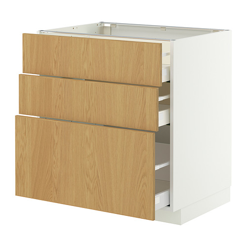 METOD/MAXIMERA base cabinet with 3 drawers