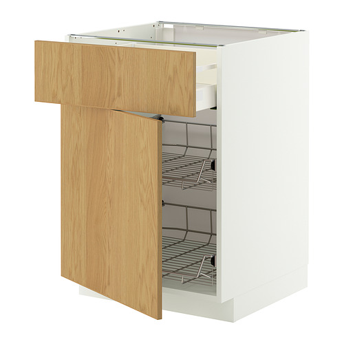 METOD/MAXIMERA base cab w wire basket/drawer/door