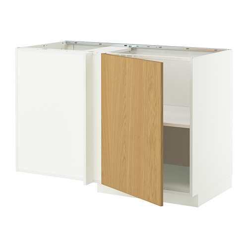 METOD corner base cabinet with shelf