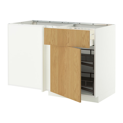 METOD/MAXIMERA, grunnskápur í horn/skúff/útdraganl.