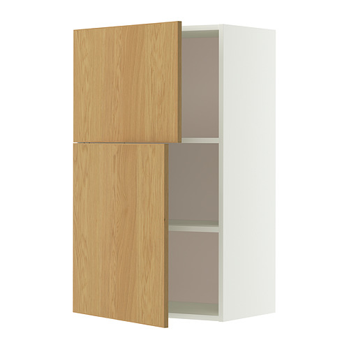 METOD wall cabinet with shelves/2 doors