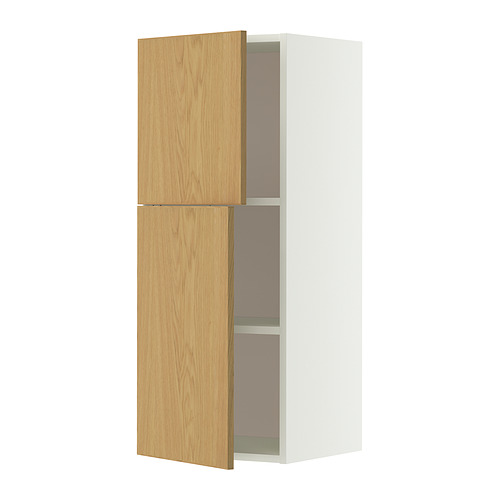 METOD wall cabinet with shelves/2 doors