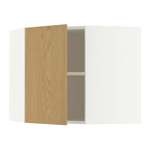 METOD corner wall cabinet with shelves