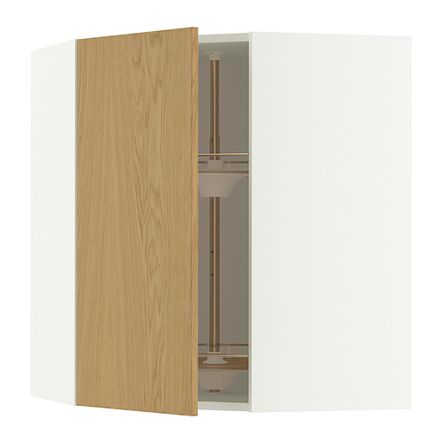 METOD corner wall cabinet with carousel