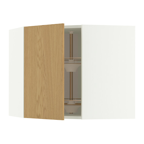 METOD corner wall cabinet with carousel