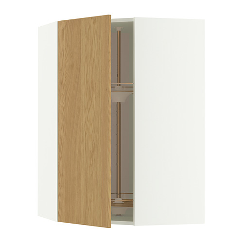 METOD corner wall cabinet with carousel