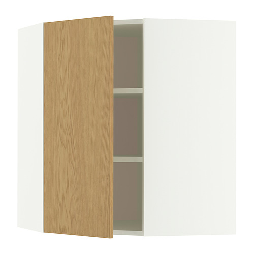 METOD corner wall cabinet with shelves
