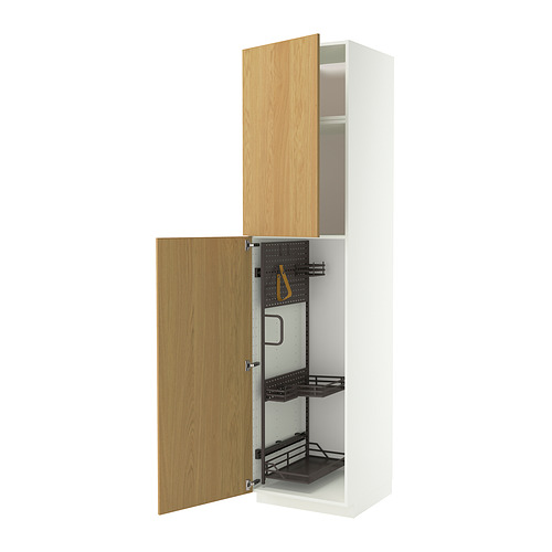 METOD high cabinet with cleaning interior