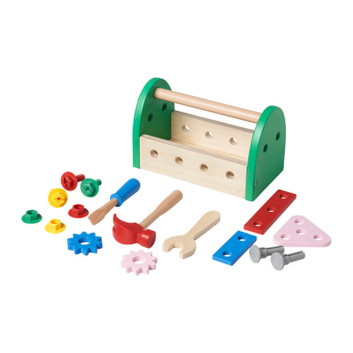 BLOMFLUGA, 13-piece toy tool set