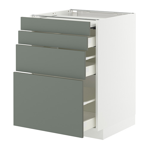 METOD/MAXIMERA bc w pull-out work surface/3drw