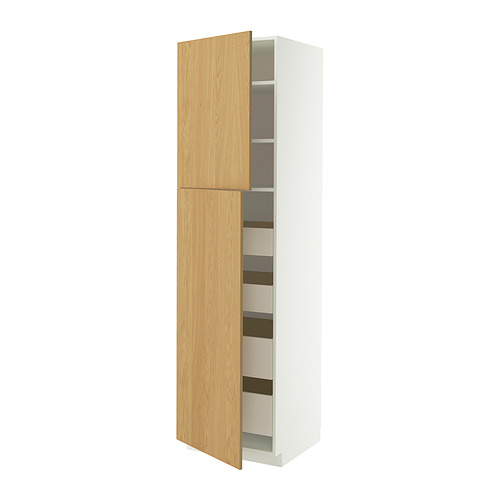 METOD/MAXIMERA hi cab w 2 doors/4 drawers