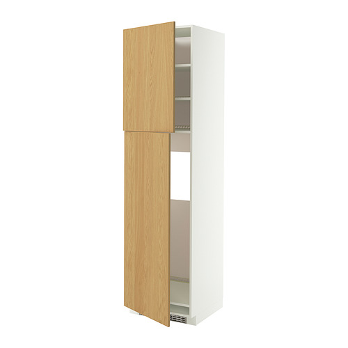 METOD high cabinet for fridge w 2 doors