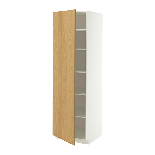 METOD high cabinet with shelves