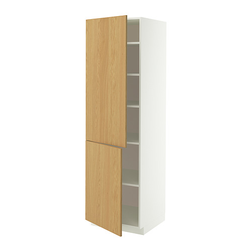 METOD high cabinet with shelves/2 doors