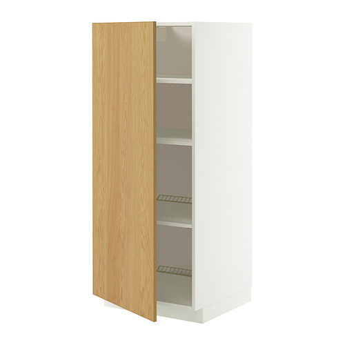 METOD high cabinet with shelves