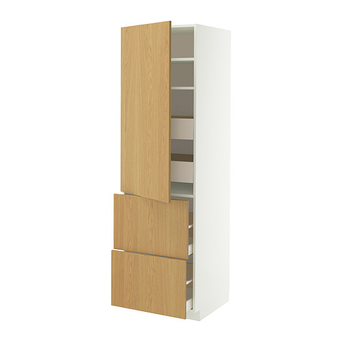 METOD/MAXIMERA hi cab w shlvs/4 drawers/dr/2 frnts