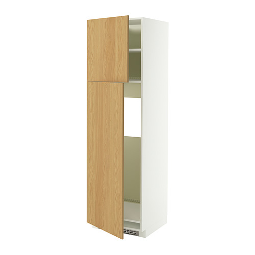 METOD high cabinet for fridge w 2 doors