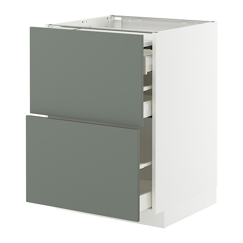 METOD/MAXIMERA bc w pull-out work surface/3drw