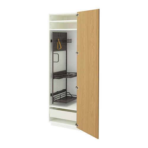 METOD/MAXIMERA high cabinet with cleaning interior