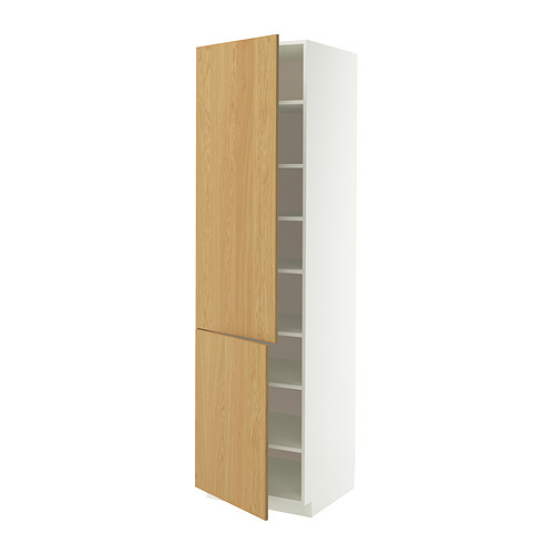 METOD high cabinet with shelves/2 doors