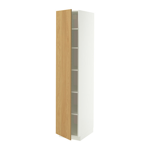 METOD high cabinet with shelves