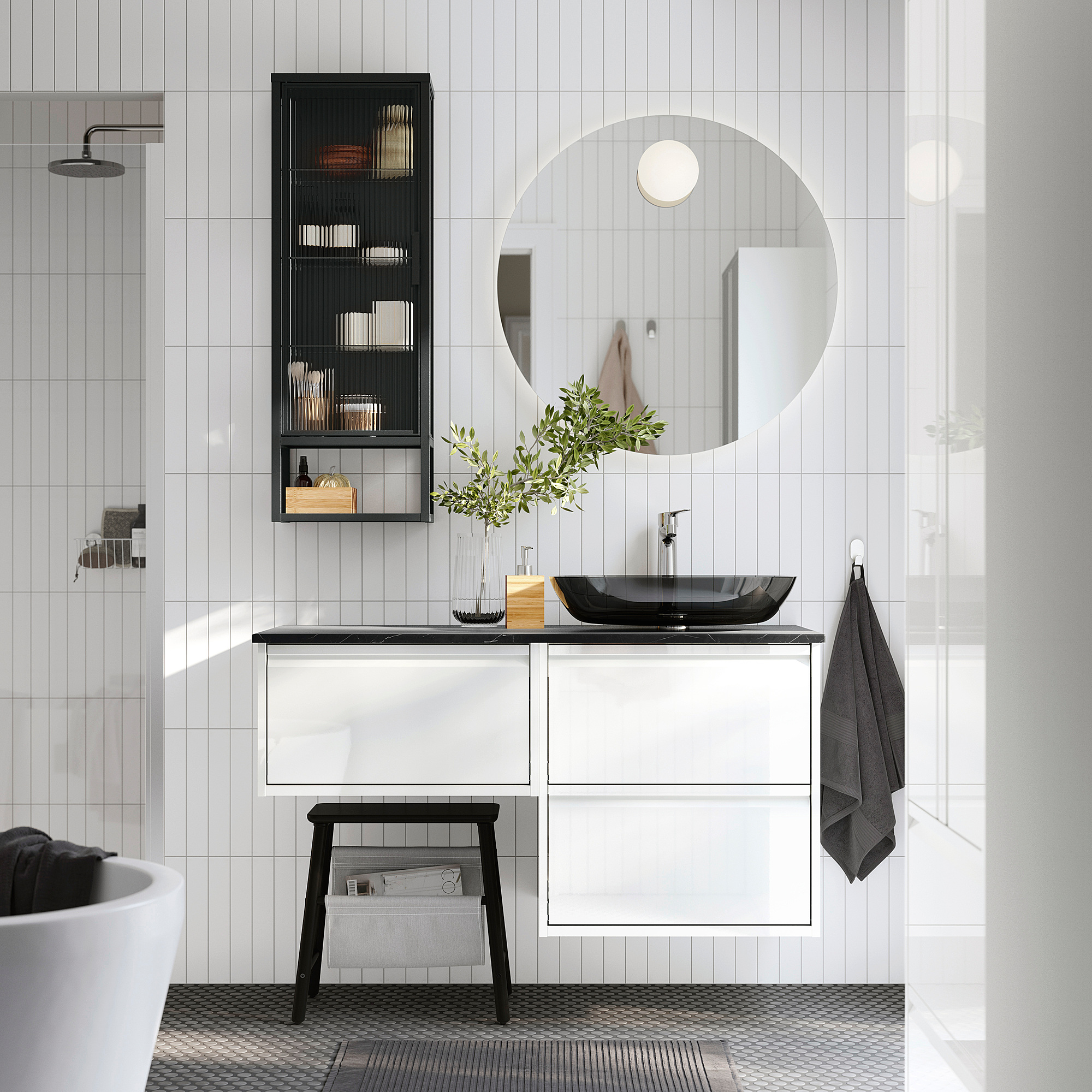 ÄNGSJÖN/OXMYREN vaskaskápur/handlaug/blöndunartæki