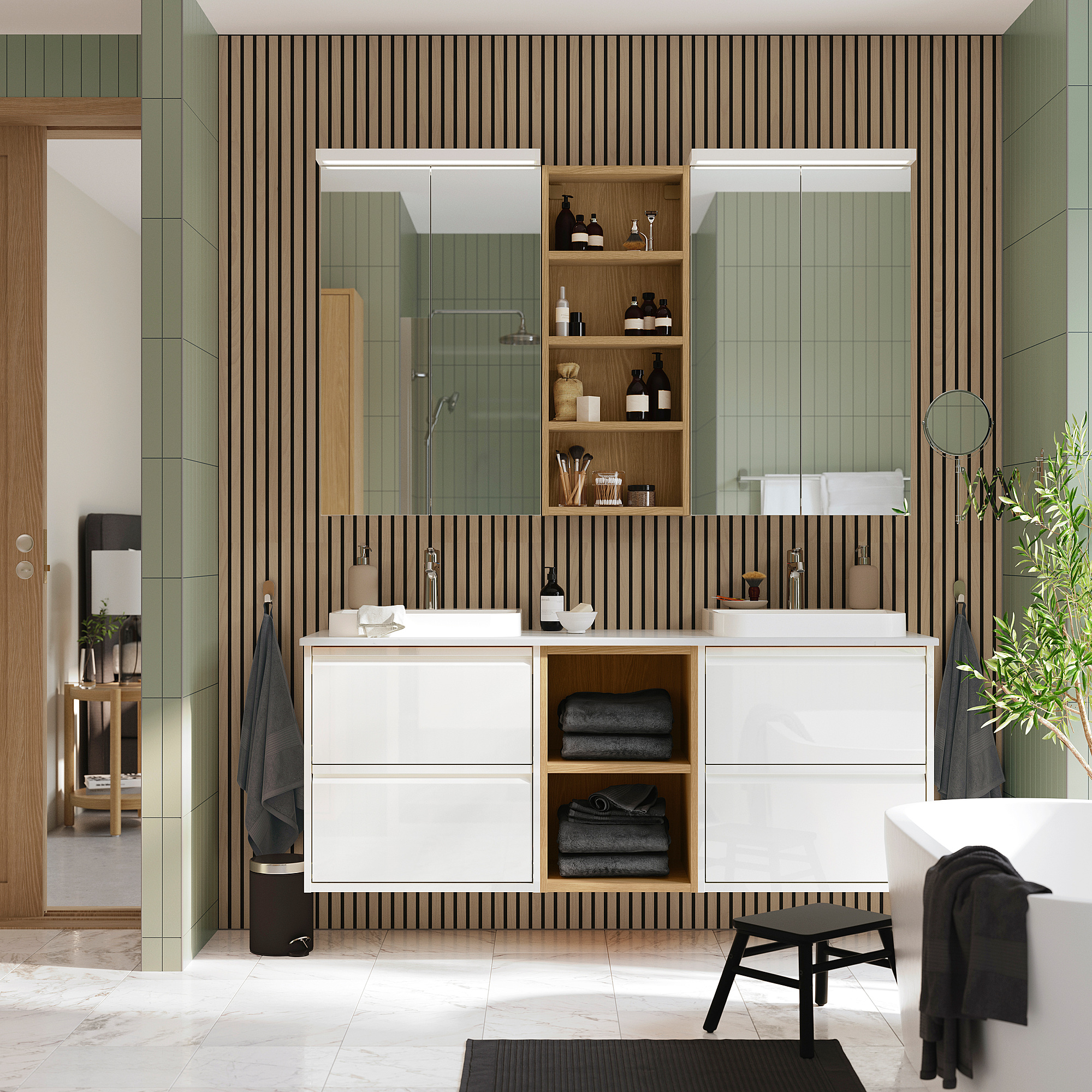 ÄNGSJÖN/BACKSJÖN vaskaskápur/handlaugar/2blöndunart.