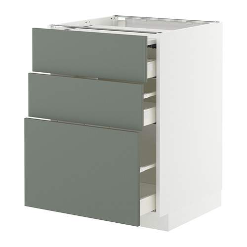 METOD/MAXIMERA bc w pull-out work surface/3drw