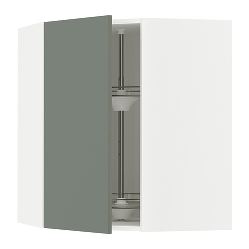 METOD corner wall cabinet with carousel