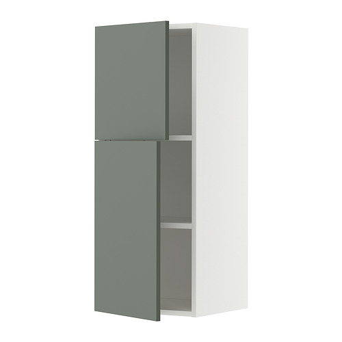 METOD wall cabinet with shelves/2 doors