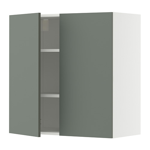 METOD wall cabinet with shelves/2 doors