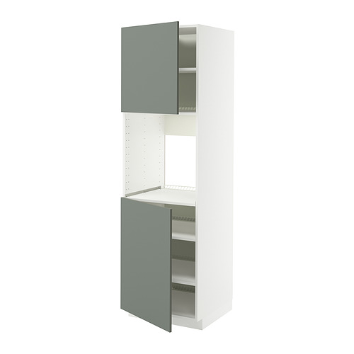 METOD high cab f oven w 2 doors/shelves