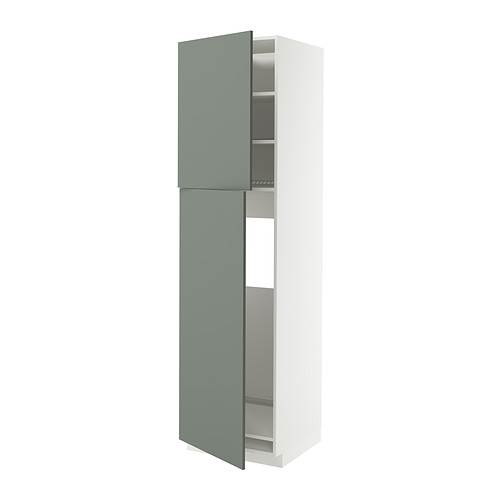METOD high cabinet for fridge w 2 doors