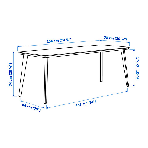 LISABO/RÖNNINGE table and 6 chairs