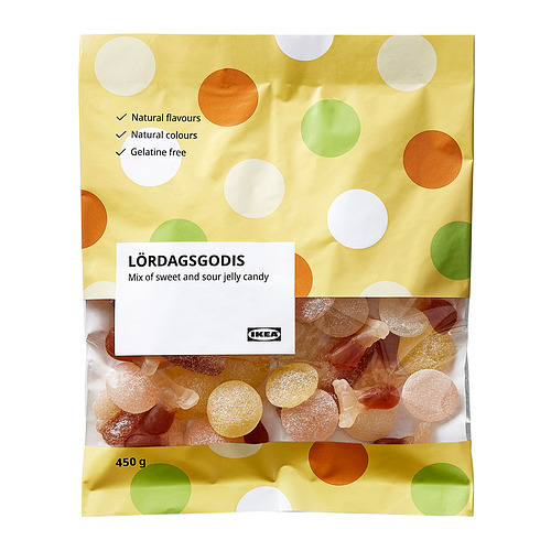 LÖRDAGSGODIS, mix of sweet and sour jelly candy