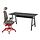 UTESPELARE/STYRSPEL, gaming desk and chair